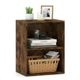 thumbnail image 1 of Gymax 2-Cube Bookcase w/ 5-Position Adjustable Shelf Anti-Toppling Kits for Study Rustic Brown, 1 of 10
