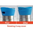 thumbnail image 3 of Stainless Steel Salt & Pepper Shakers Glass Bottom Rotating Cover, 3 of 4