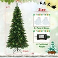 thumbnail image 4 of Costway 8FT Pre-Lit Artificial Christmas Tree 9 Lighting Modes with 500 LED Lights & Timer, 4 of 10