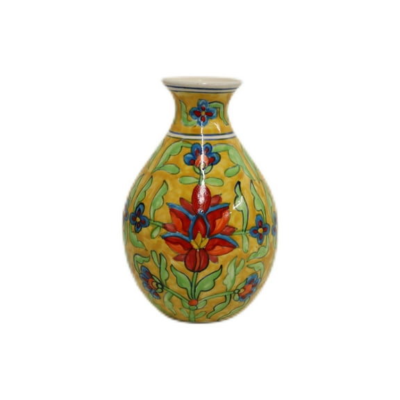 Home&Manor Ceramic Bottle Vase Multicolor