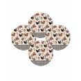 thumbnail image 7 of 15 Inch Round Placemats Set of 4, Farmhouse Rooster Non Slip Heat Insulation PP Table Mats, Vintage Watercolor Flowers Black Plaid Washable Place Mats for Kitchen Dining Party Table Decor, 7 of 7