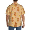 thumbnail image 3 of Hirioo Pineapples for Men's Cuban Collar Short Sleeve Shirt Button Down Shirt Beach Summer Shirts Wedding Vacation Shirts-3X-Large, 3 of 5