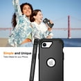 thumbnail image 6 of Decase Compatible with Apple iPhone 16e Phone Case,Shockproof Three Layer Heavy Duty Soft Silicone Rubber Bumper+Hard Plastic Hybrid Protective Case for iPhone 16e,Black, 6 of 7