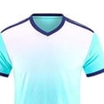 thumbnail image 4 of RKSTN Soccer Jersey Boys V Neck Short Sleeve Football Training Uniform Two Piece Athletic Jersey Sportswear Kit(Sky Blue ,10-11Years), 4 of 6