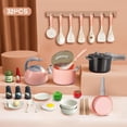 thumbnail image 2 of Juego de juguetes Play Kitchen Bruvoalon, 32 piezas, con ollas, sartenes y comida, 2 of 7