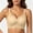 Beige, variant on Women's Allover Floral Lace V-Neck Wireless Push Up Bra, Wide Adjustable Strap Full Side Coverage Elegant Daily & Date Bra Red 34