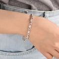 thumbnail image 3 of Bling Jewelry Womens Infinity CZ Tennis Bracelet 9 CTW Clear Oval CZ Milgrain Romantic Bracelet, 3 of 5