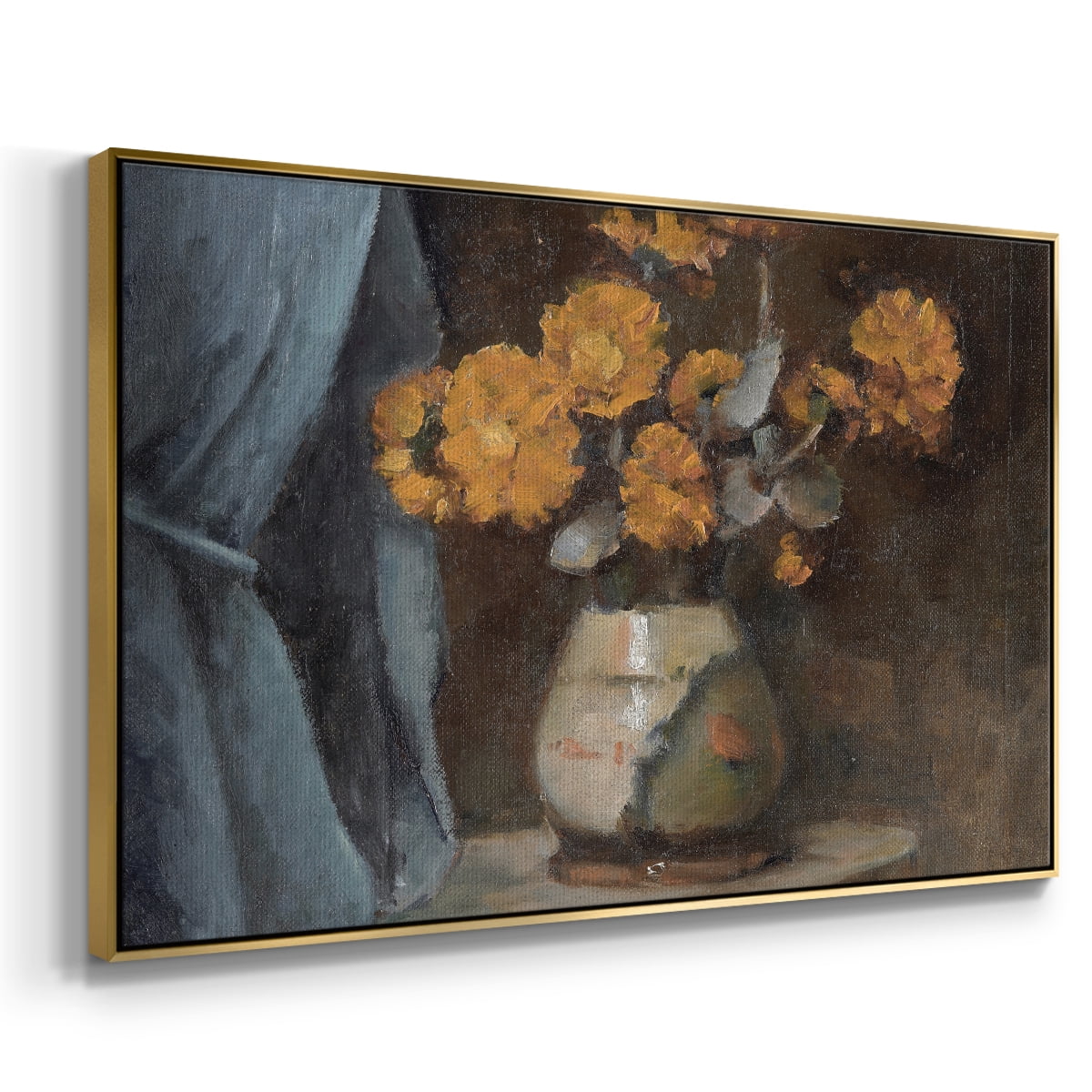 Vintage Botanical Print-LXXX By Wexford Home Framed in Gold Wood Gallery Wrapped Canvas 25 in. x 37 in.