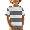 thumbnail image 6 of Ruyang Kids Girls Striped T Shirts Round Neck Loose Fit Short Sleeve Summer Casual Lightweight Outdoor Athletic Tee Tops, 6 of 7