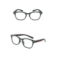 thumbnail image 3 of 4 Pairs Square Reading Glasses Wood Grain Spring Hinges Readers, 3 of 3