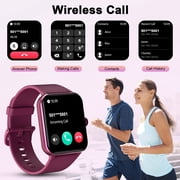 Blackview Smart Watch for Women, Bluetooth Calling, AI Voice Assistant, Fitness Tracker with 100+ Sports Modes, IP68 Water Resistant, Custom Watch Faces, Compatible with Android & iPhone, Red