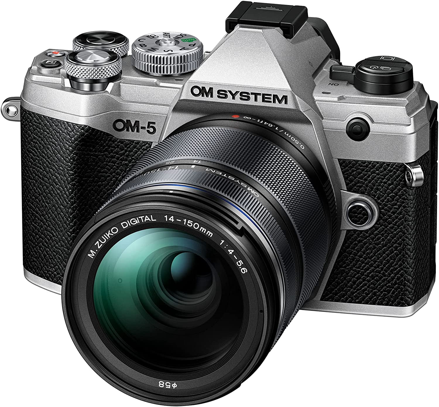 OM System OM-5 Black Micro Four Thirds System Camera w/ 14-150mm f4.0-5.6 II (Silver)