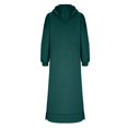 thumbnail image 6 of Yokua Women's Casual Fleece Lined Sweatshirt Dress Oversized Casual Long Sleeve Hooded Dress with Pockets, 6 of 9
