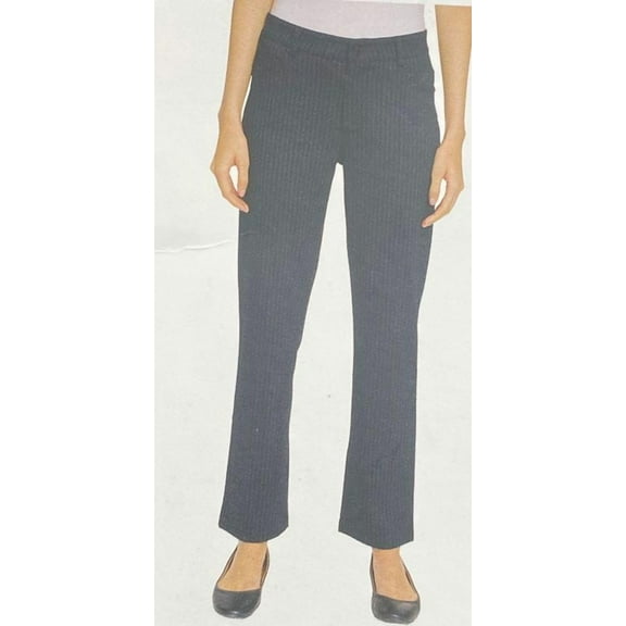 DKNY Ladies' Straight Leg Ponte Pants, Black Stripe Small