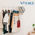 thumbnail image 2 of Pant Hangers Pant Hangers with Clips Skirt Hangers with Clips Clothes Hangers Space Saving Non Slip Hangers for Pants Foldable ed Skirt Hanger College Dorm Room Essentials, 2 of 4