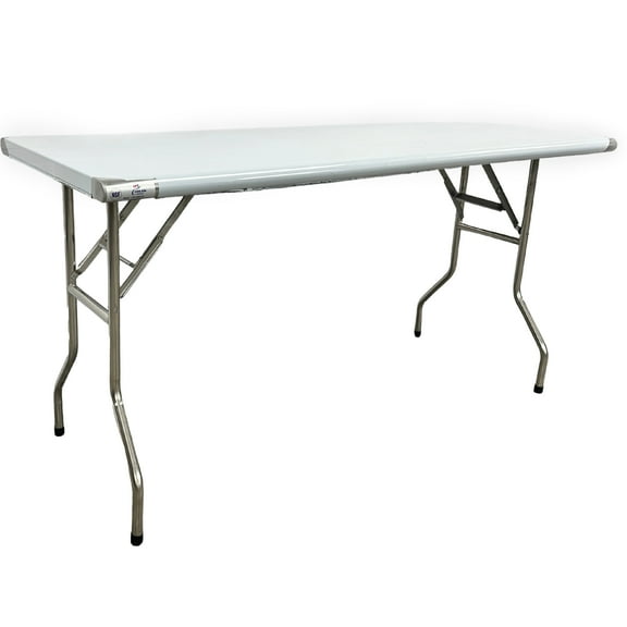 60''x24''x30'' Stainless Steel Folding Table, NSF Commercial Portable Folding Prep Table