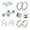 silver, variant on MATROOY 12Pcs Steel Stud Earring Cubic Zircon Ear Studs Screw Back Piercing Ear Jewelry➳-multicolor