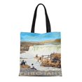 thumbnail image 1 of NUDECOR Sac Fourre-Tout en Toile Rétro Celilo Falls Pêche Vintage Antique Sac Réutilisable Épaule Courses, 1 of 1