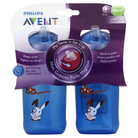 Philips AVENT SCF762/22 12 Ounce Straw Cup, Colors May Vary, 2-Pack