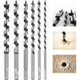 thumbnail image 1 of Broca helicoidal, juego de 6 brocas hexagonales para carpintería, cortador de agujeros en espiral de acero al carbono para carpintería Kit de herramientas, herramientas con diámetro de 6 mm, 8 mm, 10, 1 of 5