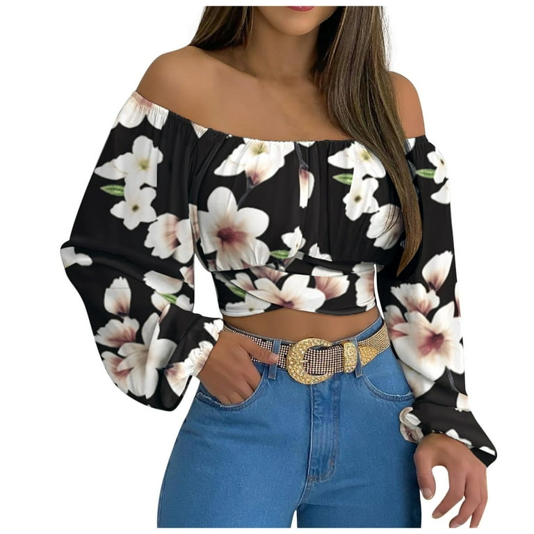 Sexy Strapless Shoulder Long Sleeve Sweaters