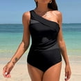 thumbnail image 1 of Trajes de baño tankini para mujer Traje de baño de dos piezas con falda conservadora de un solo hombro a juego para mujer Trajes de baño para mujer Trajes de baño tankini para mujer, 1 of 3