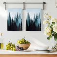 thumbnail image 2 of Forest Turquoise Kitchen Towels Set of 4, Retro Trees Silhouette Landscape Soft Microfiber Dish Towels, Absorbent Quick-Dry Washable Dishcloths for Kitchen Cleaning, Drying Dishes, 18x28 Inches, 2 of 9