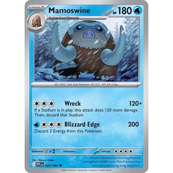 Pokemon Phantasmal Flames Uncommon Mamoswine #25