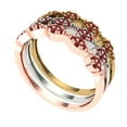 thumbnail image 2 of 0.3 ct Brilliant Round Cut Natural Garnet 14k White/Rose/Yellow Gold Stackable Band SZ 5.75, 2 of 6