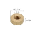 thumbnail image 2 of Uxcell Knurled Thumb Nuts, 2 Pack M10 x D20mm x H7mm Brass Blind Hole Knurled Thumb Nuts, 2 of 5