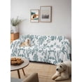 thumbnail image 6 of Teal Blue Green Couch Cover for 2 Cushion Couch, Vintage Farmhouse Boho Flower Leaf Washable Love Seat Sofa Covers Slipcover, Throw Sofa Covers for Pets, Furniture Protector 71"x102", 6 of 9
