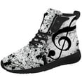 thumbnail image 5 of Aidianart Womens Music Note High Top Sneakers High Top Shoes Size 6, 5 of 5