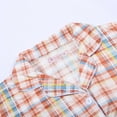 thumbnail image 5 of FUNDUFI Women Pajama Outfits Fashion Plaid Printed Long Sleeve Lapel Buttons Up Pajama Shirts Stretchy Sleepwear Pants Breathable Loose Fit 2Pcs Homewear Pajama Sets Comfy Pjs For Women, 5 of 7