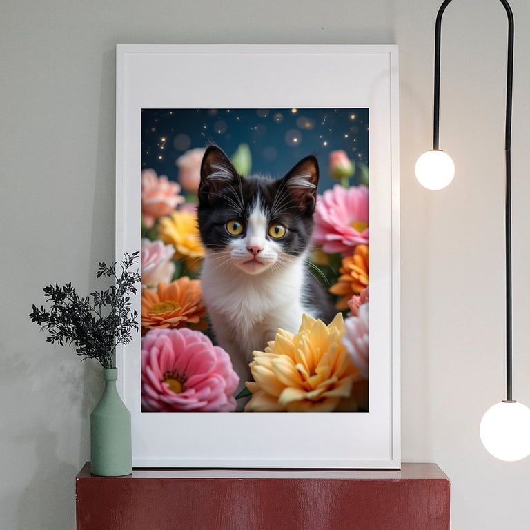 Animal Diamond Painting Kit For Adults - 12x16 Inch Full Drill, Includes Extra 30% Diamonds, DIY Wall Art & Stress Relief