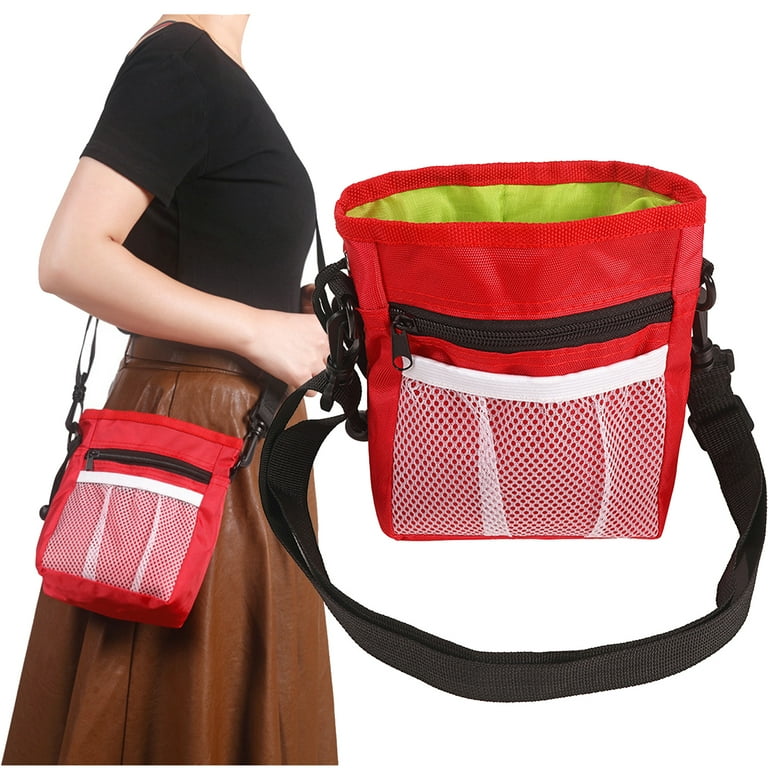 Dog Treat Pouch,Dog Training Pouch Bag with Waist Shoulder Strap,3 Ways to Wear,Easily Carries Pet Toys,Kibble, Treats,Personal Effects