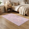 thumbnail image 2 of ODIKA 5'x7' Ultra-Soft Area Rug, Scattered Flowing Interlocking Blocks Transitional Geometric None Washable, Bare feet friendly, Silk-Touch for Bedroom Home office, 2 of 7