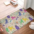 Bathroom Rugs Mat, Funny Cute Poodle Dog Multi Color Washable Non Slip