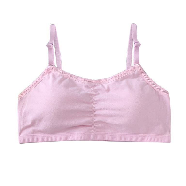 Under Wear Sets 2023 Sports Bras for Girls Comfort Vest Women's Underwear  Bra Plus-Size Front White Overalls (Pink, 95B)
