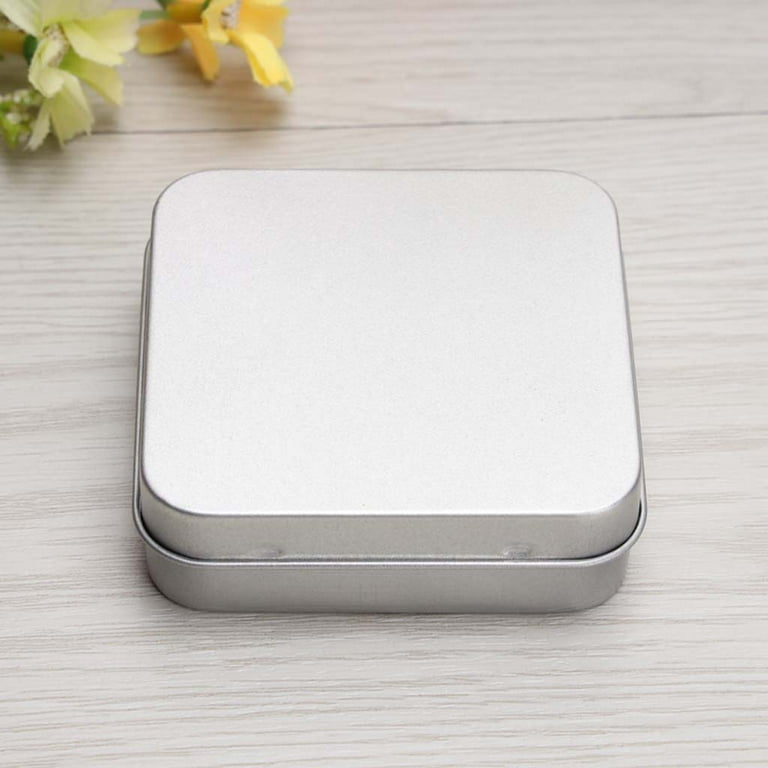Small square tin containers deals