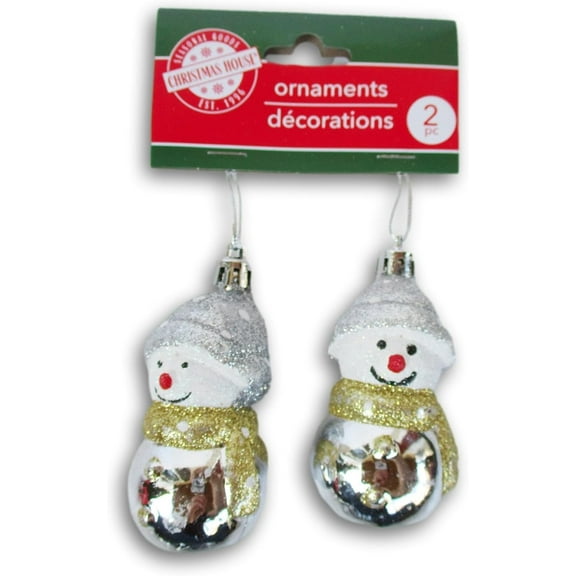 Christmas House Snowman Ornament, 6-pc Pack