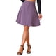thumbnail image 1 of Faldas de mujer Inspire Chic de talle alto, en línea A, acampanadas, casuales, de mezclilla, talla XS, gris púrpura, 1 of 6