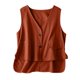 thumbnail image 1 of Vestidos Casuales Para Mujer, Blusas De Mujer De Moda Blusa informal de lino sin mangas y con bolsillos abotonados para mujer, 1 of 8