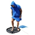 thumbnail image 5 of COR Surf Microfiber Surf Beach Wetsuit Changing Towel Bath Robe Poncho with Hood (Large Dark Blue), 5 of 8