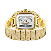 Glamorous Luxury Watches - Stylish Dial with Dazzling Rhinestones Elegant Men's Quartz Watch Perfect for Everyday Wear and Special Occasions