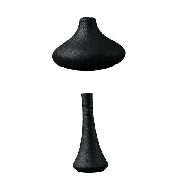 floreros decorativos,jarrón de cerámica negra jarrón de cerámica moderno,florero de cerámica florero de cerámica grande decoración del hogar,floreros decorativos modernos para centros de