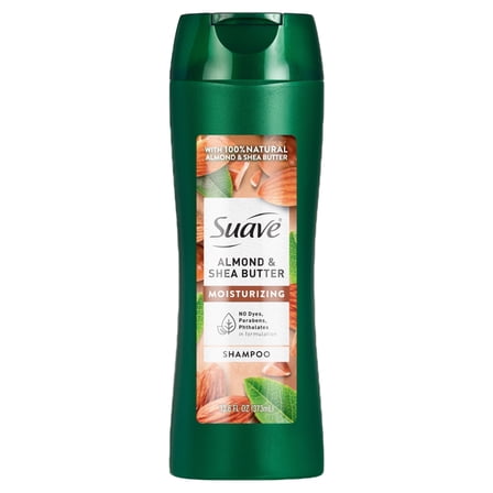Suave Moisturizing Shampoo With 100% Natural Almond & Shea Butter, 12.6 FL OZ