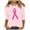 Pink, variant on Alkepwun Womens Breast Cancer Awareness T Shirts Breast Cancer Support Squad Shirt 3/4 Sleeve Tops Pink Ribbon Graphic Tees
