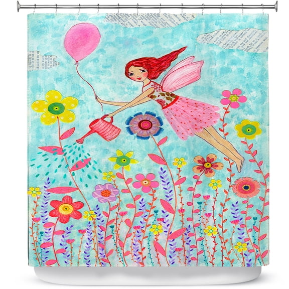 Shower Curtains 70" x 84" from DiaNoche Designs by Sascalia - Garden Fairy