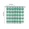 thumbnail image 3 of Efavormart 2 Panels White/Mint Cabana Stripe Thermal Insulated Blackout Curtains With Chrome Grommet Window Treatment  52"x64", 3 of 11