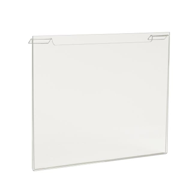 8 1/2 in. H x 11 in. L Acrylic Sign Holder for Slatwall or Wire Grid